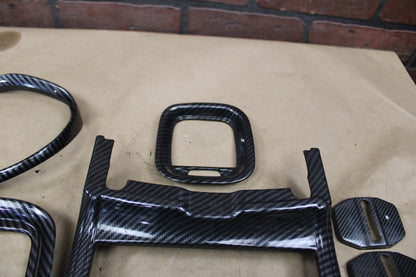 Dodge Charger 15+ Carbon Fiber Interior Steering Center Console Decor Trim Kit