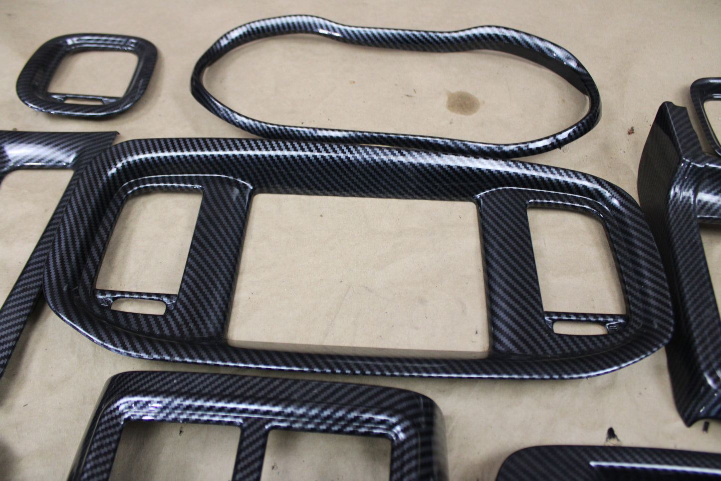 Dodge Charger 15+ Carbon Fiber Interior Steering Center Console Decor Trim Kit