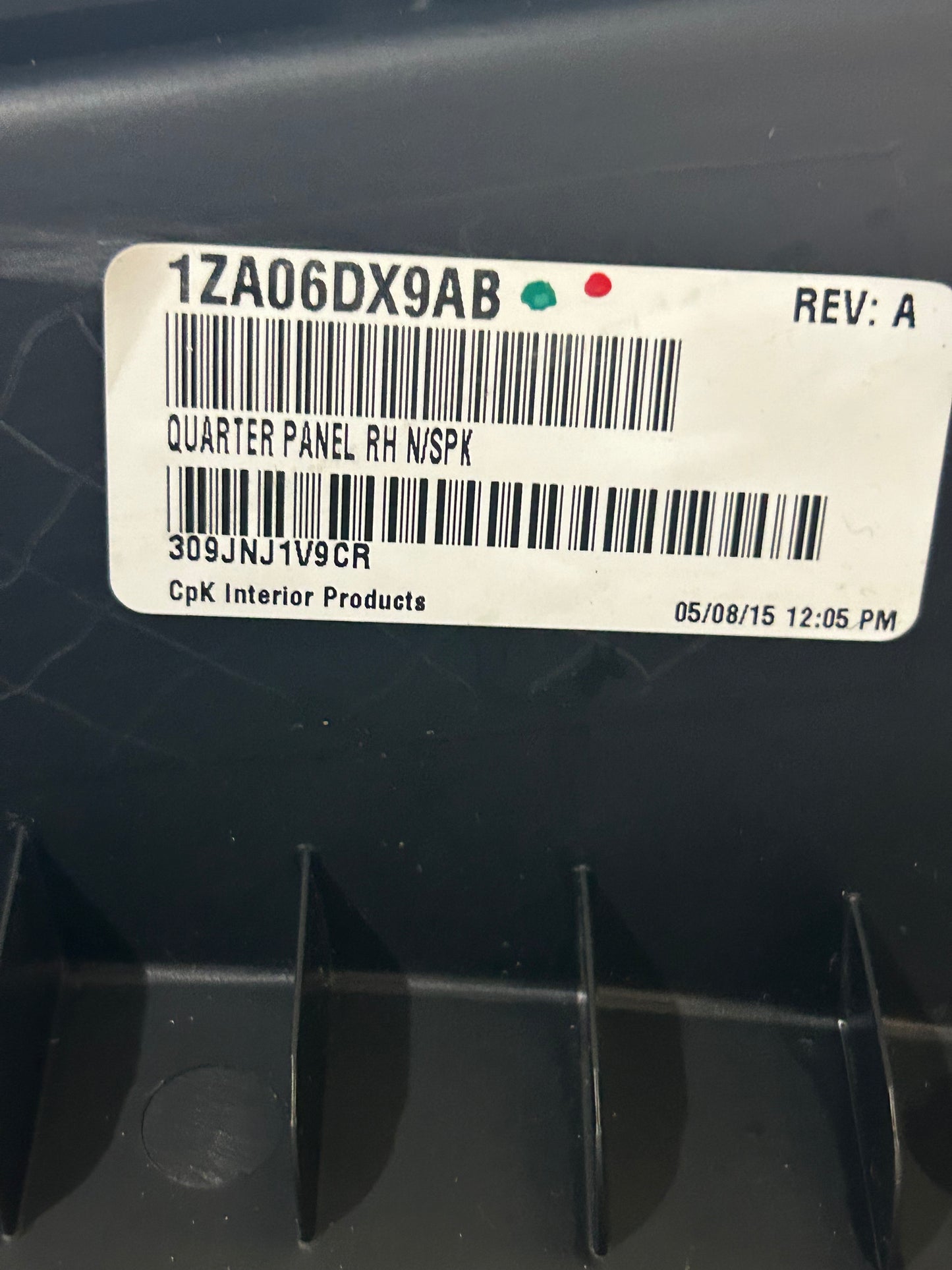 15-23 Dodge Challenger RH Passenger Rear Quarter Trim Door Panel 1ZA06DX9AD OEM