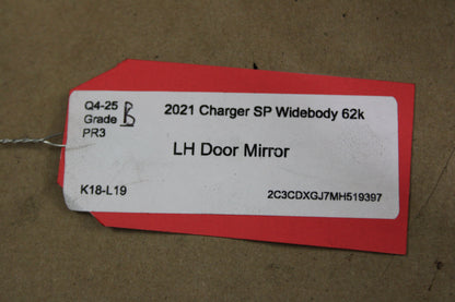2020 - 2023 DODGE CHARGER LEFT DRIVER SIDE DOOR REAR VIEW MIRROR OEM 6WA43ZR3AA
