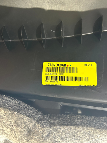 15-23 Dodge Challenger LH Driver Rear Quarter Trim Door Panel 1ZA07DX9AB OEM