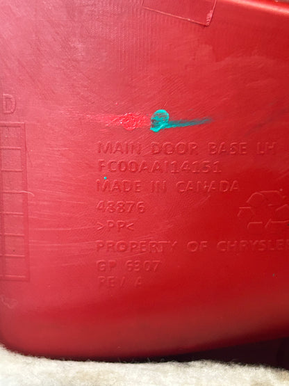 15-18 Dodge Challenger Scat Pack Driver LH Front Door Panel Red 5PS251XCAH OEM
