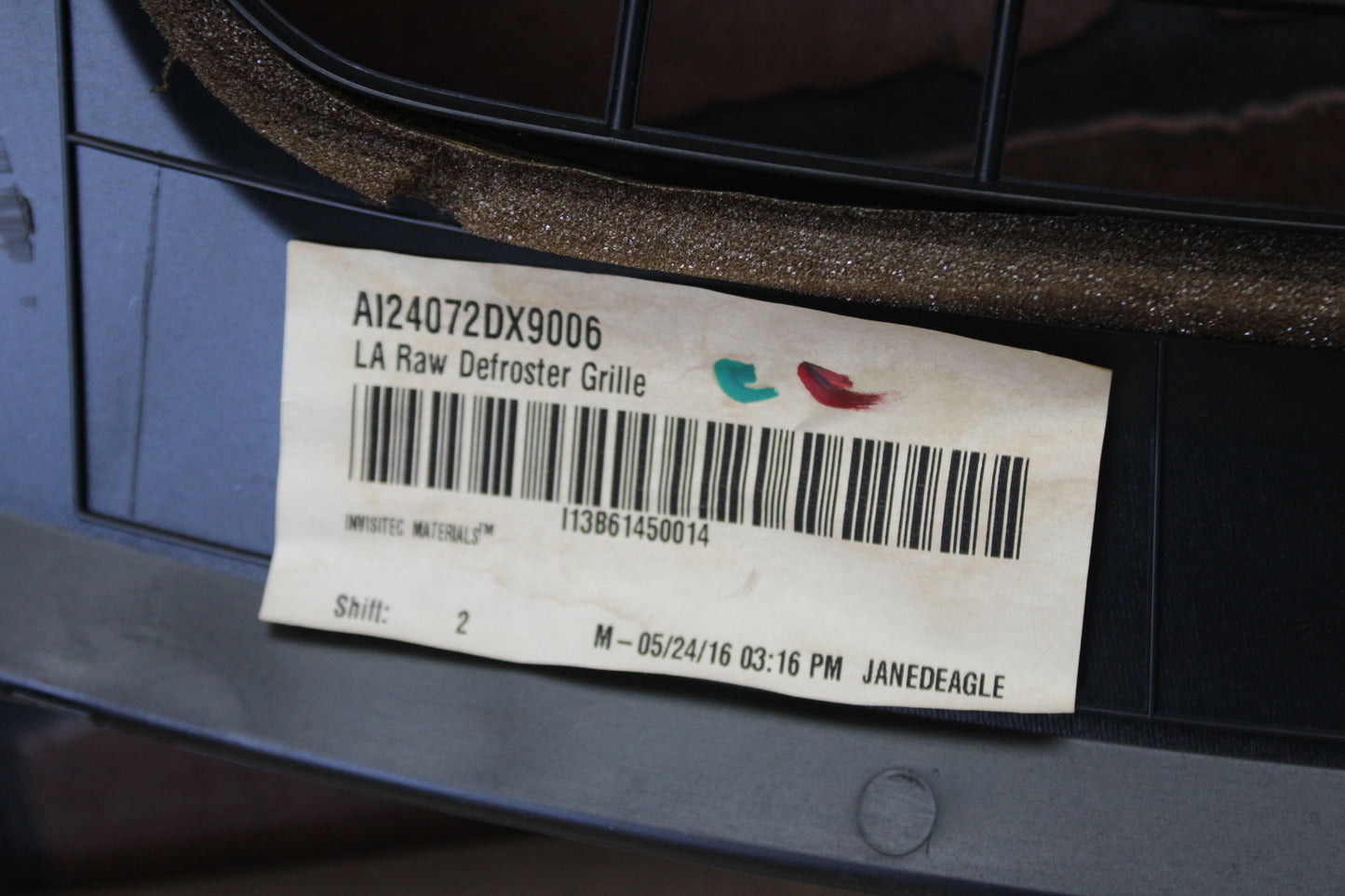 15-23 DODGE CHALLENGER DASH DEFROSTER GRILLE PANEL OEM 5LA14DX9AD
