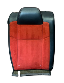 15-23 Dodge Challenger Black Leather Red Suede Rear Passenger RH Seat Back OEM