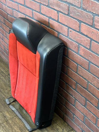 15-23 Dodge Challenger Black Leather Red Suede Rear Passenger RH Seat Back OEM