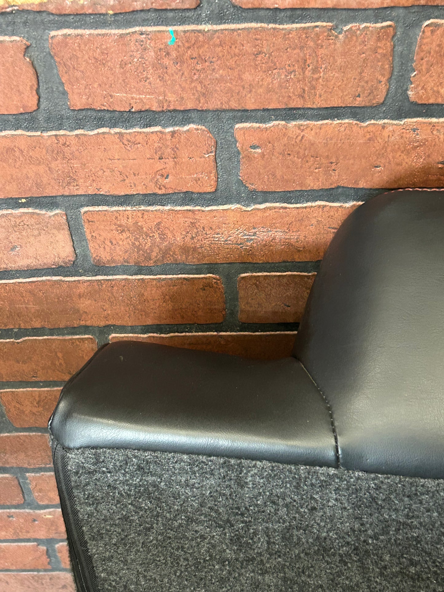 15-23 Dodge Challenger Black Leather Red Suede Rear Passenger RH Seat Back OEM