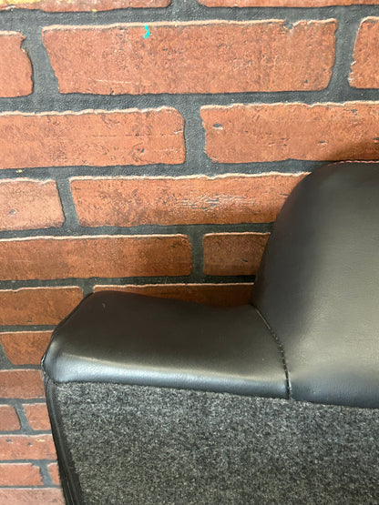 15-23 Dodge Challenger Black Leather Red Suede Rear Passenger RH Seat Back OEM