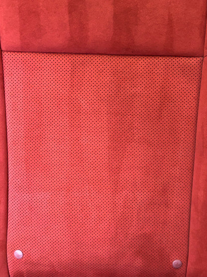 15-23 Dodge Challenger Black Leather Red Suede Rear Passenger RH Seat Back OEM