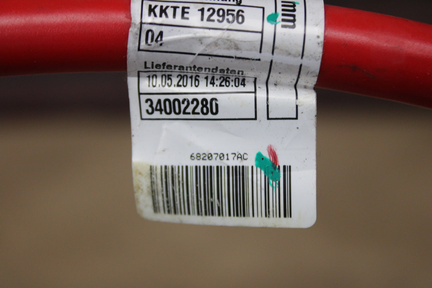11-23 DODGE CHALLENGER BATTERY POSITIVE CABLE WIRE WIRING OEM 68207017AC