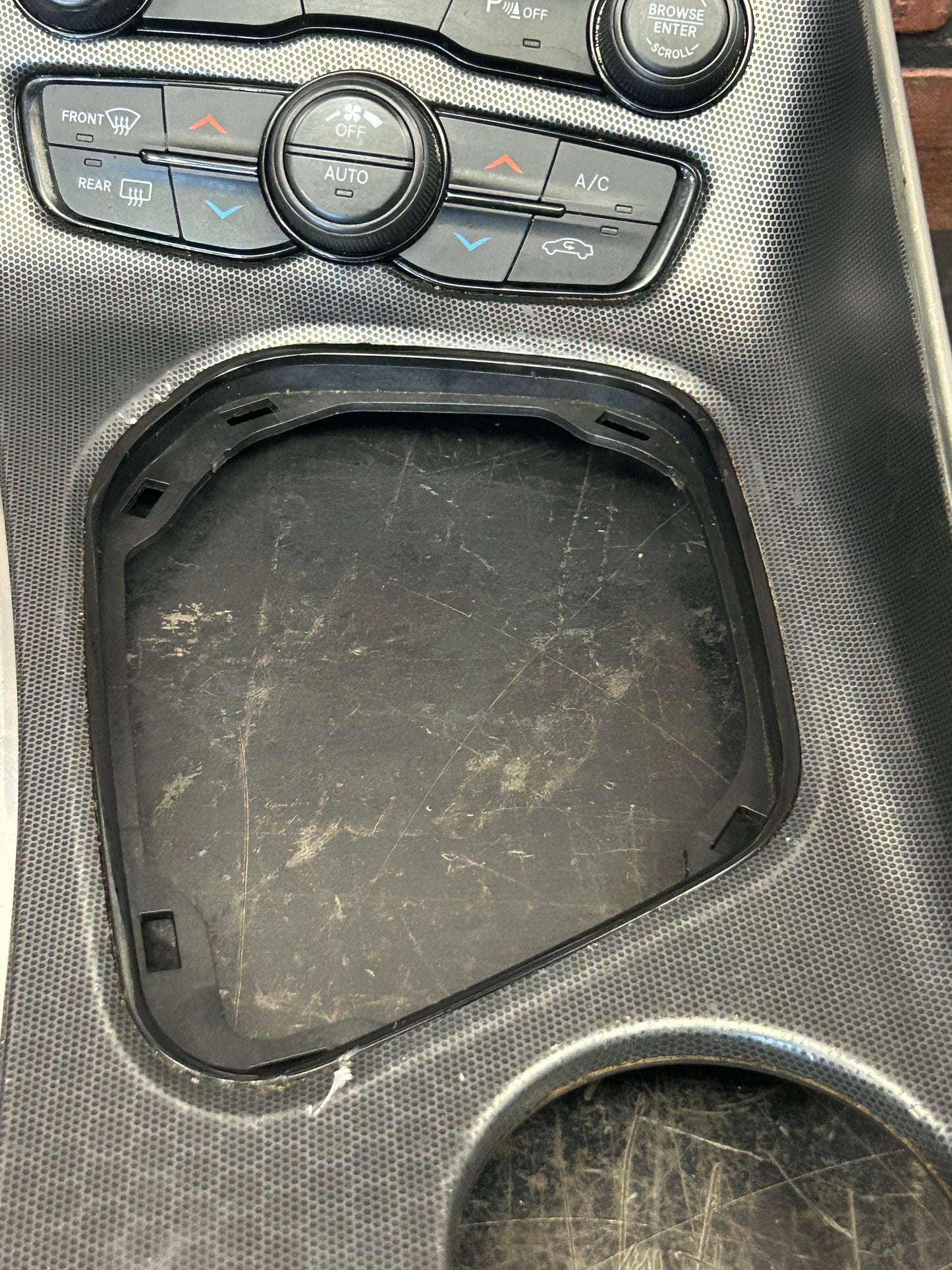 2015-2016 Challenger Scat Pack HVAC Climate Control Cupholder Bezel 68184927AB