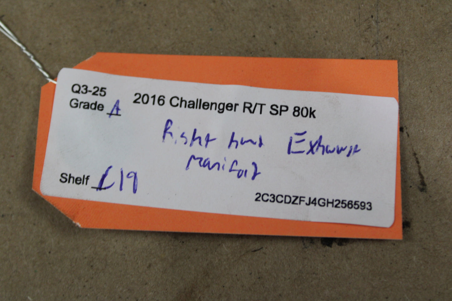 2016 Dodge Challenger R/T Scat Pack Mopar Passenger RH Exhaust Manifold 6.4L