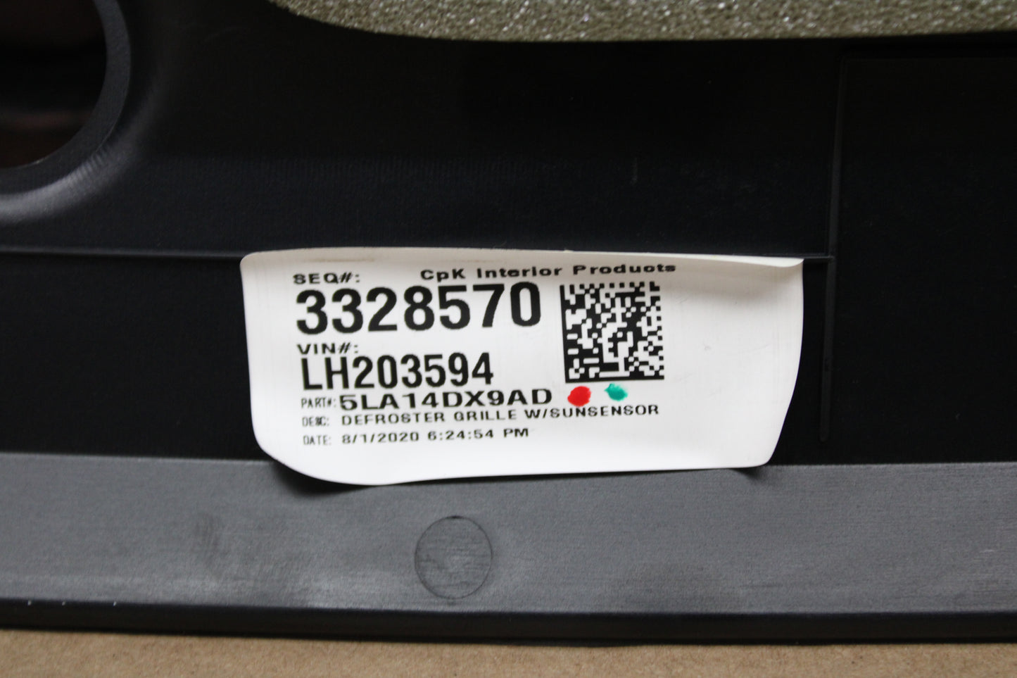 2015-2023 DODGE CHALLENGER DASH DASHBOARD DEFROSTER GRILLE COVER TRIM PANEL OEM