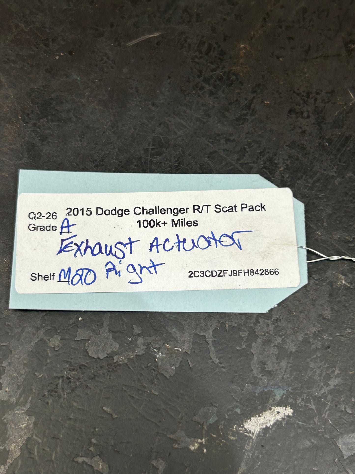 2015-2023 DODGE CHARGER CHALLENGER PASSENGER RIGHT EXHAUST VALVE ACTUATOR