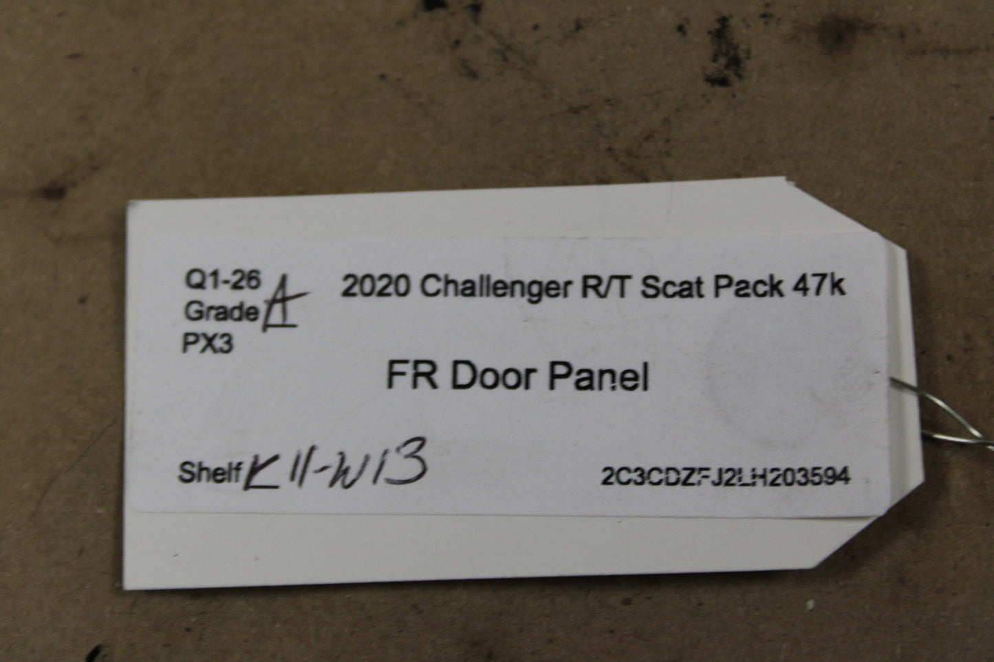 2020 Challenger Scat Pack OEM Red Leather RH Side Passenger Door Panel