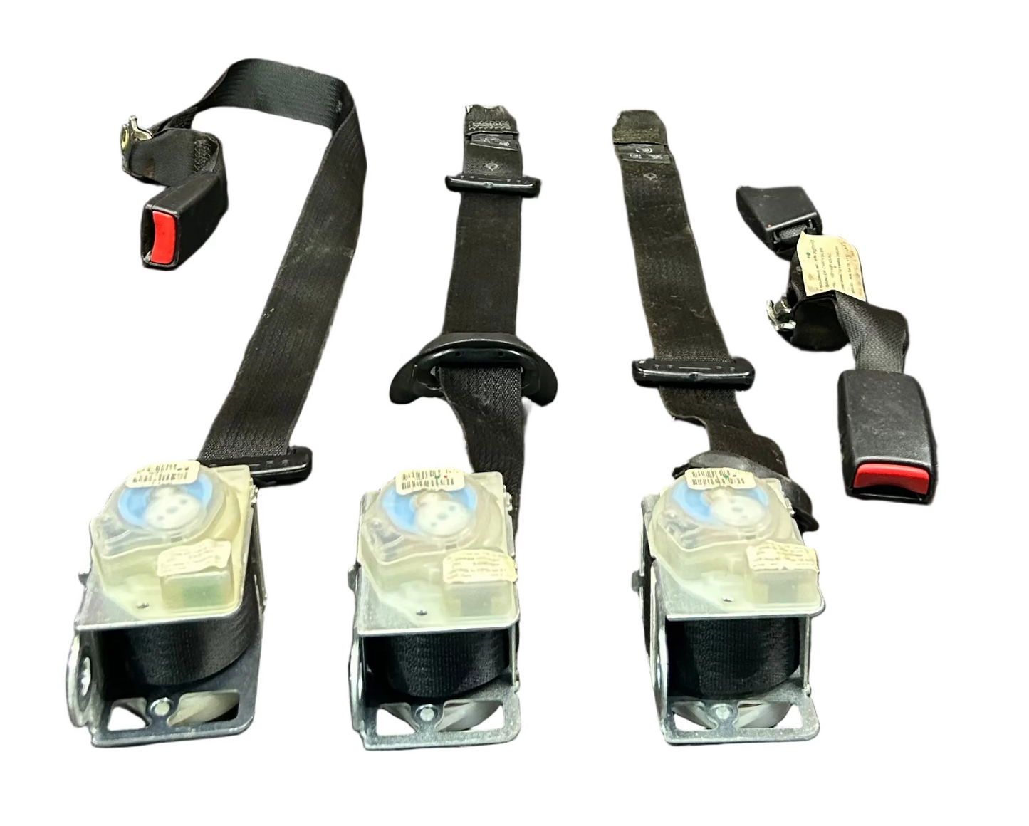 2015-2019 Dodge Challenger Hellcat Rear RH LH & Center Seat Belt Retractor Set 3