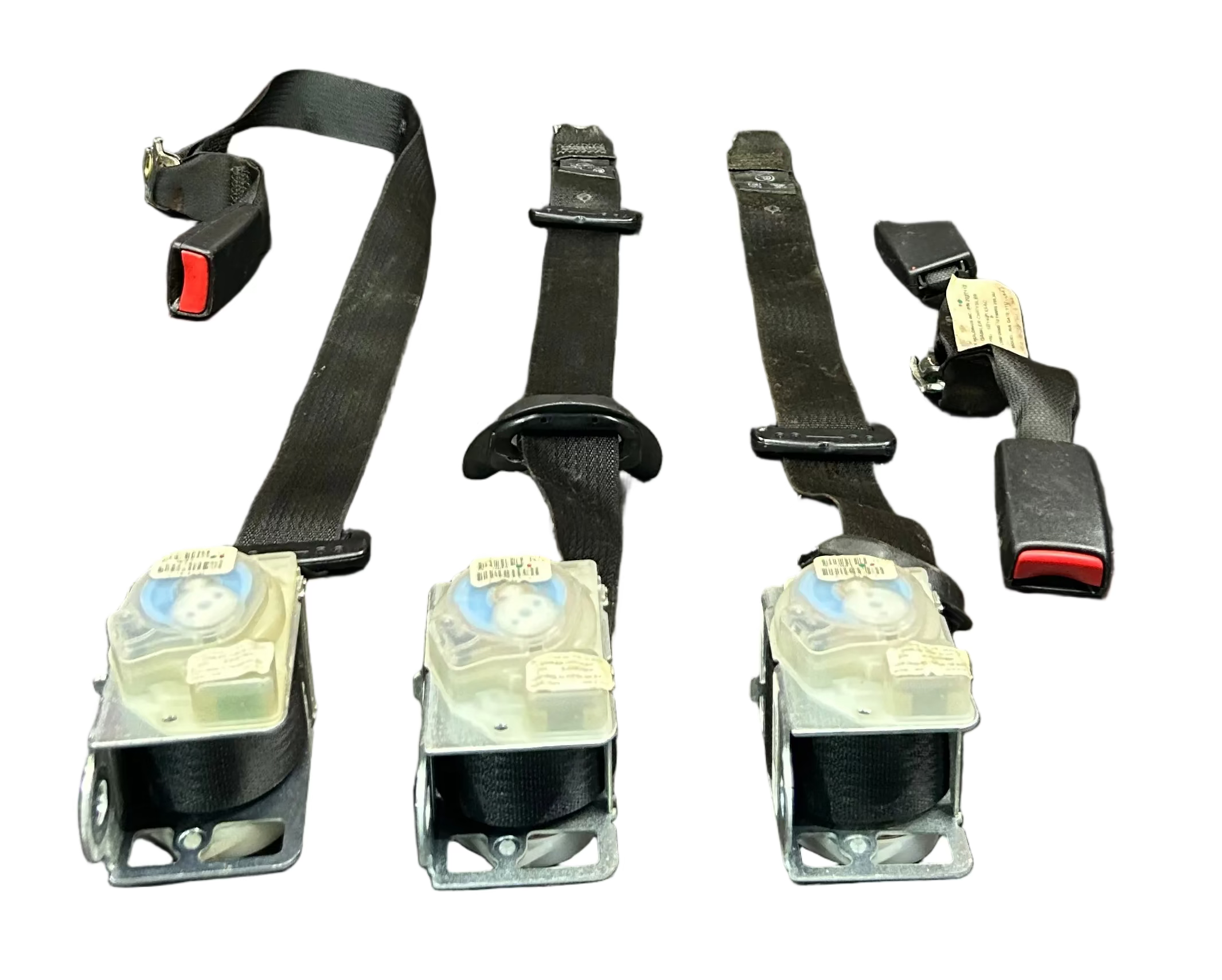 2015-2019 Dodge Challenger Hellcat Rear RH LH & Center Seat Belt Retractor Set 3