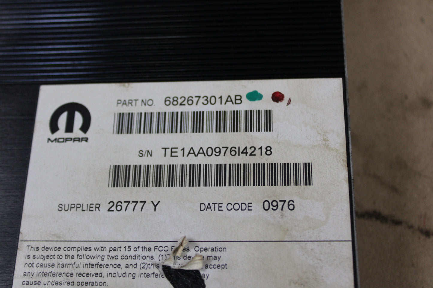 16-23 DODGE CHALLENGER 506 WATT AUDIO RADIO AMP AMPLIFIER OEM 68425658AB