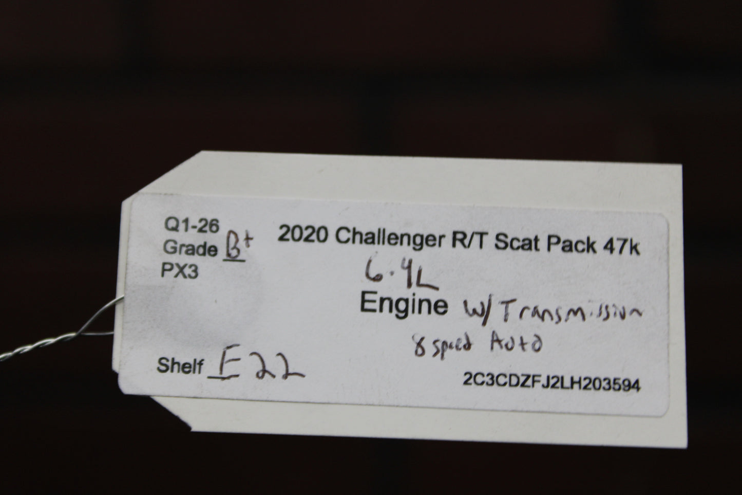 15-23 6.4L 392 BGE Hemi Scat Pack Engine and 8HP70 Automatic Transmission 47k