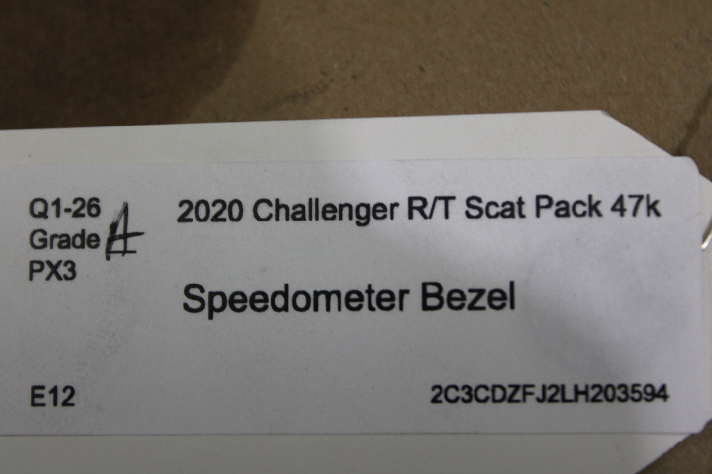 2019-2022 Dodge Challenger OEM Dash Speedometer Instrument Cluster Trim Bezel