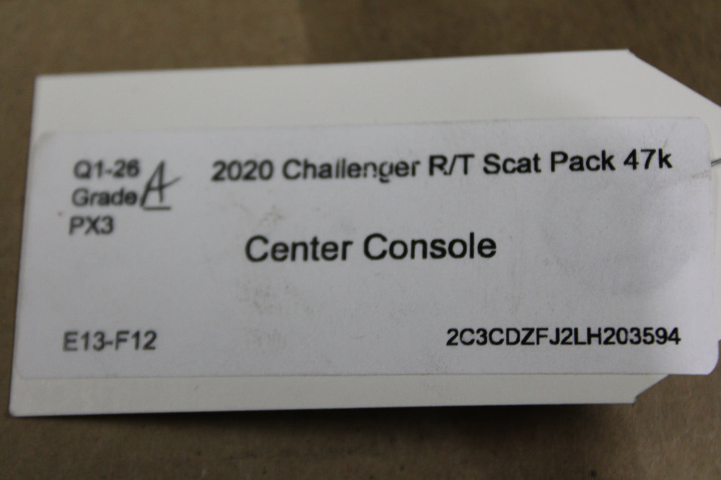 2015-2021 DODGE CHALLENGER OEM CENTER CONSOLE W/ GEAR SHIFTER ASSEMBLY