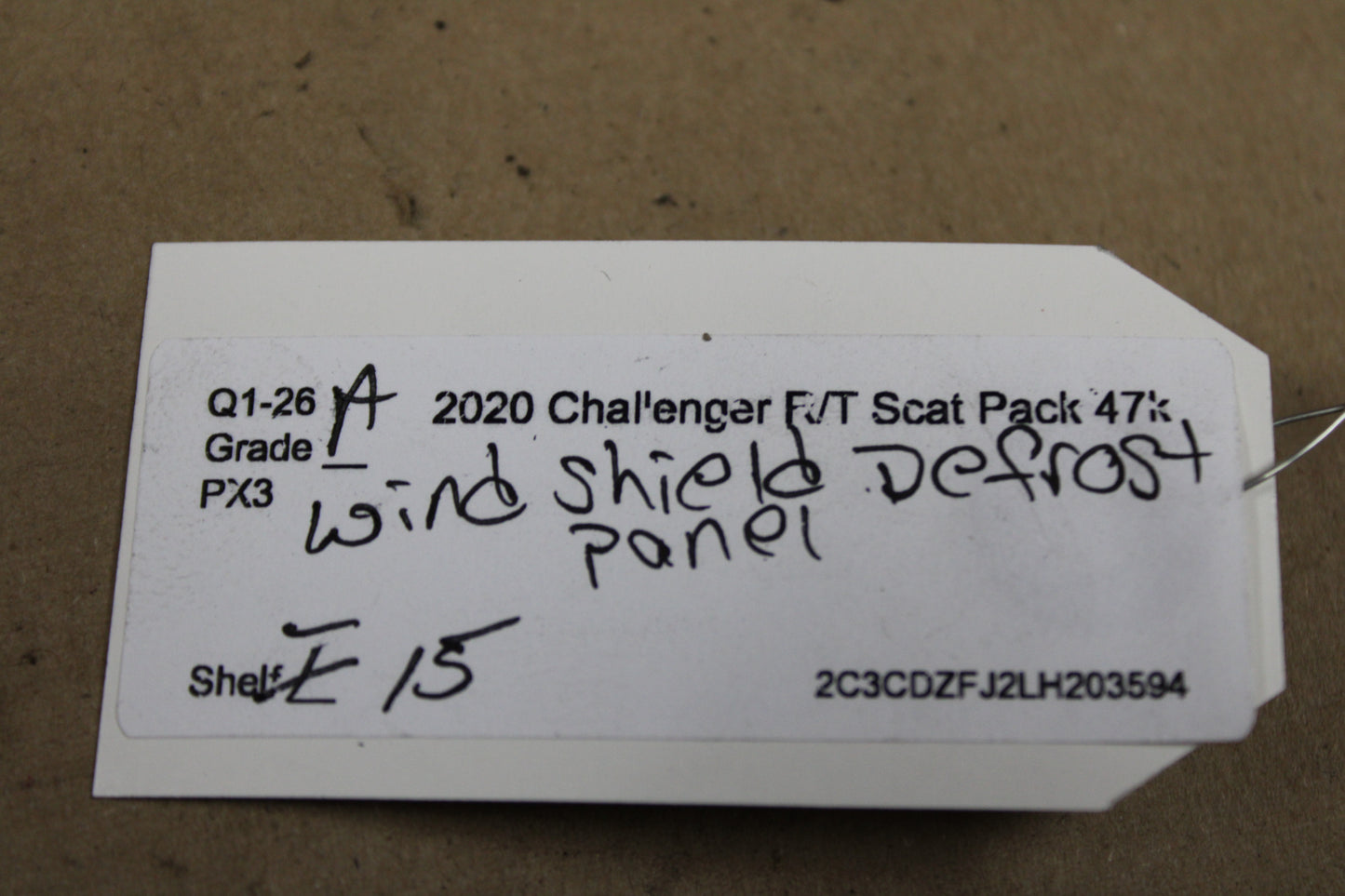 2020 - 2023 DODGE CHALLENGER FRONT WINDSHIELD COWL VENT GRILLE PANEL COVER OEM