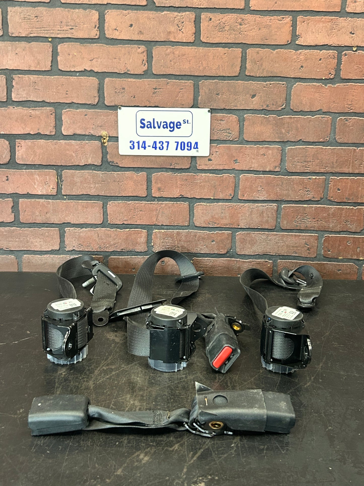 2019-2023 DODGE CHARGER SCAT PACK REAR LEFT RIGHT CENTER SEAT BELT RETRACTOR SET