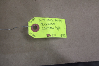 2011-2017 Audi A8 S8 Overhead Console Sunglass Holder Dome Lights Black Sunroof