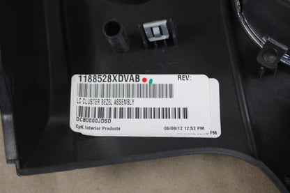 11-14 DODGE CHALLENGER OEM SPEEDOMETER GAUGE CLUSTER BEZEL DASH TRIM PANEL