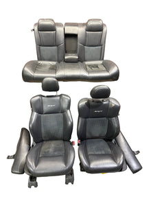 OEM 06-10 Dodge Charger SRT8 Blue Stitched Dotted Leather Suede Heated Seat Set