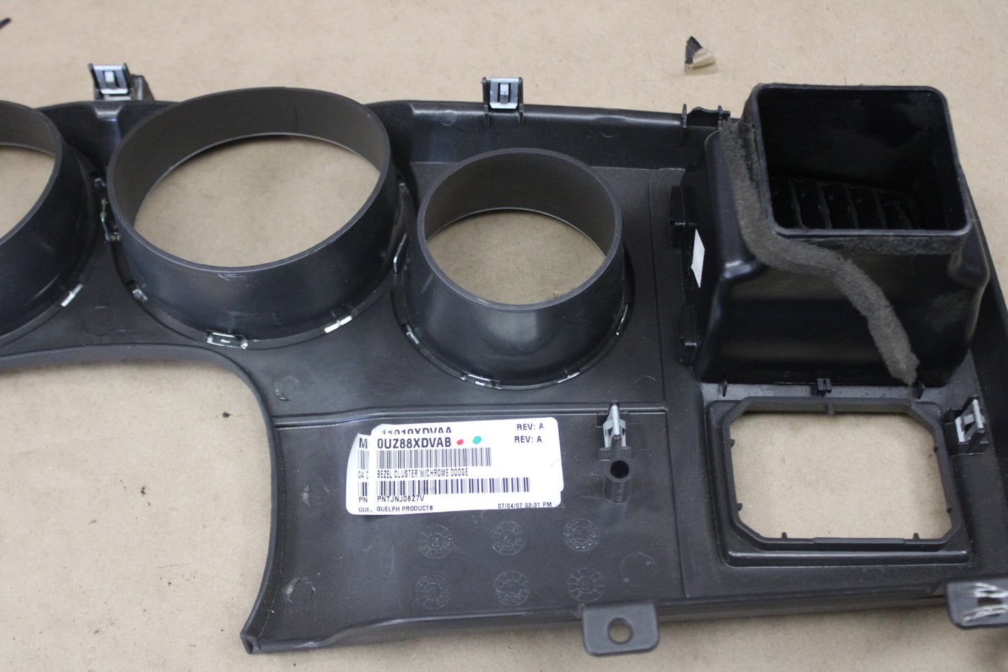 2005-2007 Dodge Charger Magnum Dash Cluster Speedometer Trim Bezel Black OEM