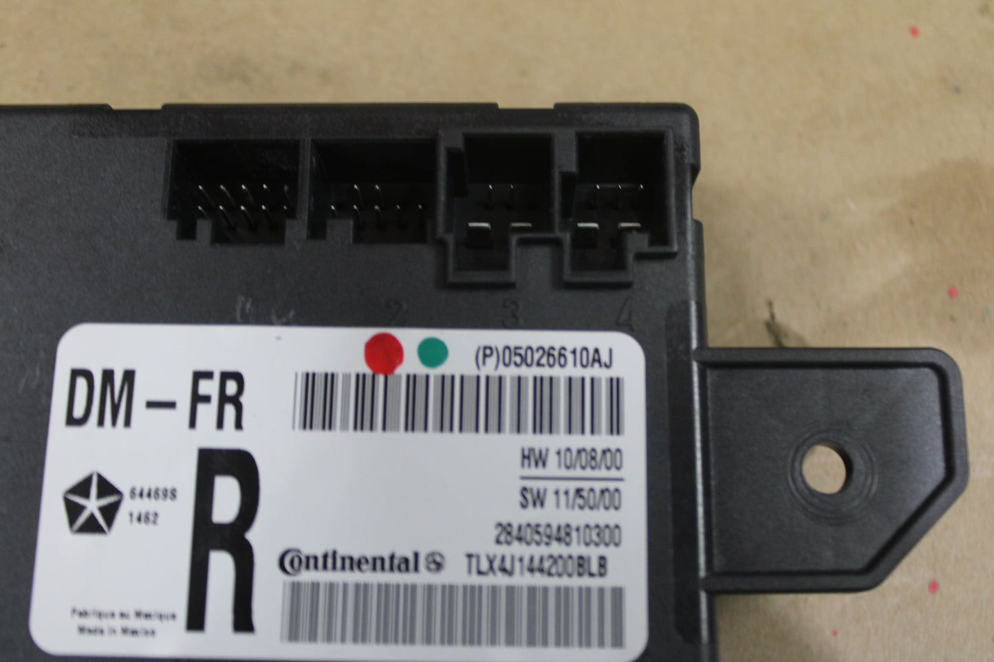 2011-2014 Dodge Jeep Chrysler Right Passenger Door Control Module 05026610AJ OEM