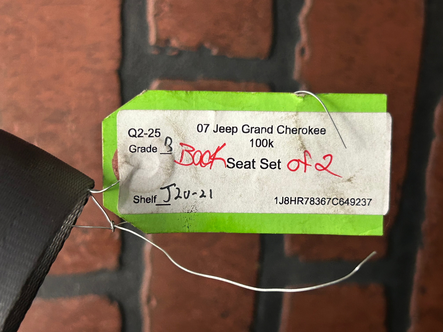 2005-2010 JEEP GRAND CHEROKEE SRT8 OEM REAR BACK BOTTOM SEAT ASSEMBLY