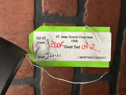 2005-2010 JEEP GRAND CHEROKEE SRT8 OEM REAR BACK BOTTOM SEAT ASSEMBLY