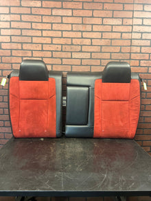 2015-2023 Dodge Challenger Black Leather Red Suede Rear Seat Back OEM