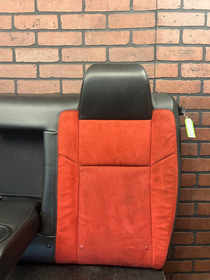 2015-2023 Dodge Challenger Black Leather Red Suede Rear Seat Back OEM