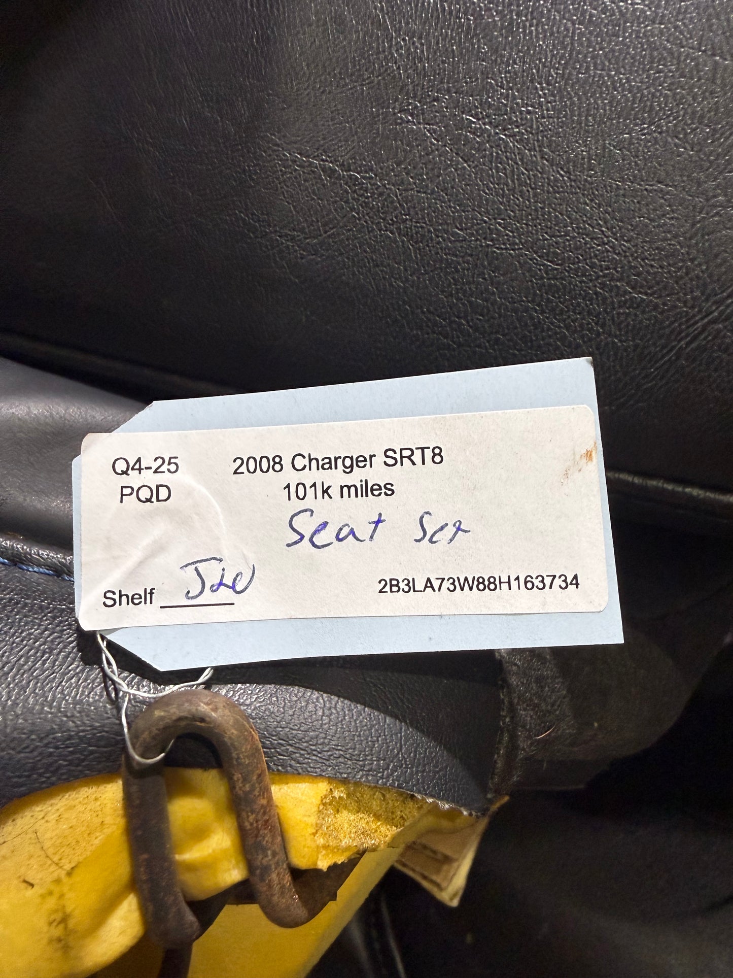 OEM 05-10 Dodge Charger SRT8 Blue Stitched Dotted Leather Suede Heated Seat Set
