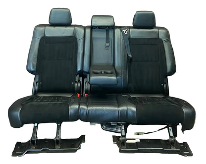 2011-2014 Jeep Grand Cherokee SRT Rear Seat Set Black Leather and Suede
