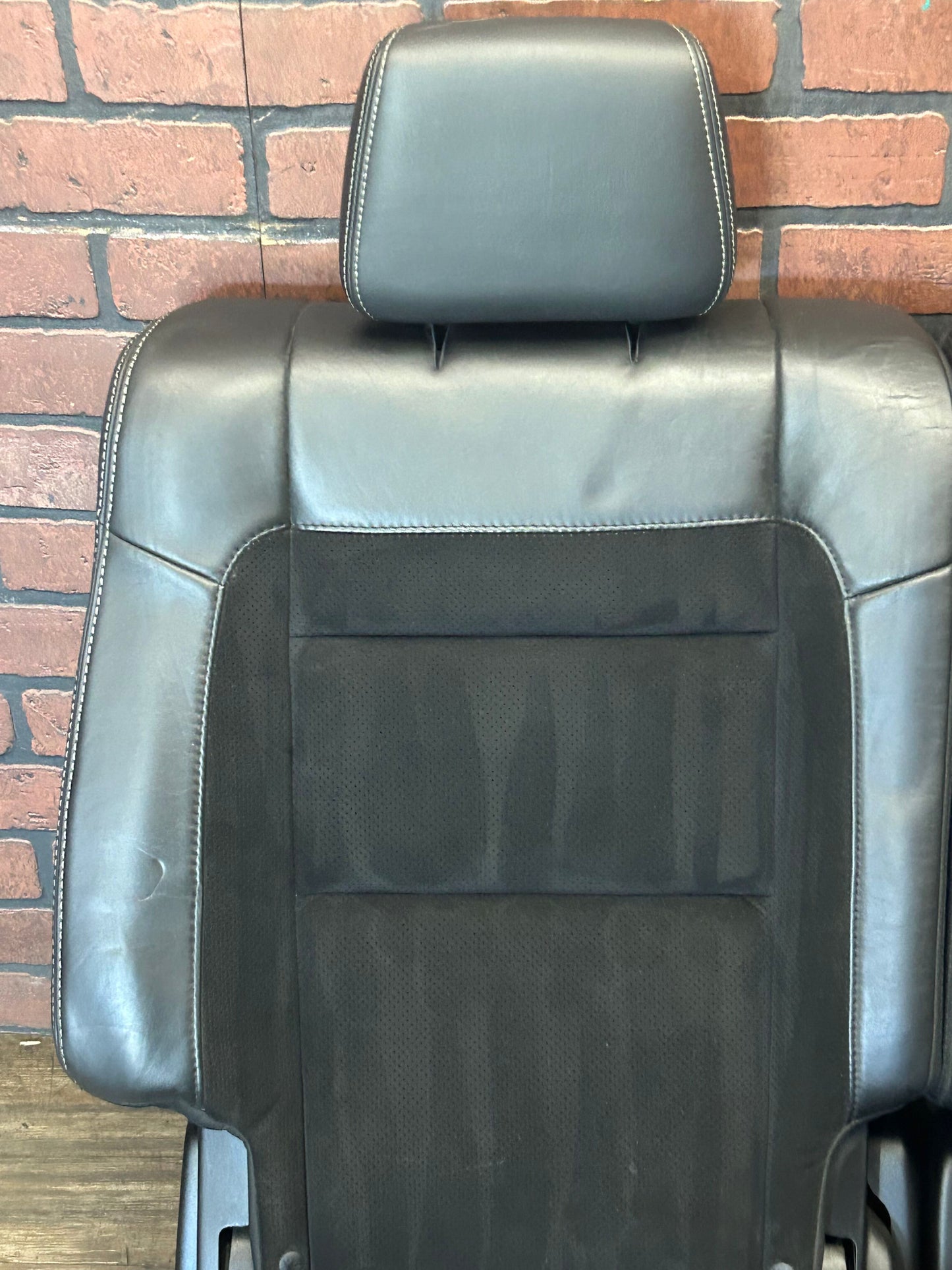 2011-2014 Jeep Grand Cherokee SRT Rear Seat Set Black Leather and Suede