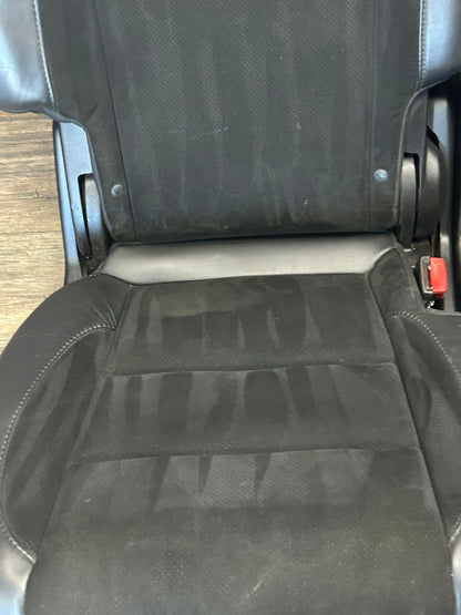 2011-2014 Jeep Grand Cherokee SRT Rear Seat Set Black Leather and Suede