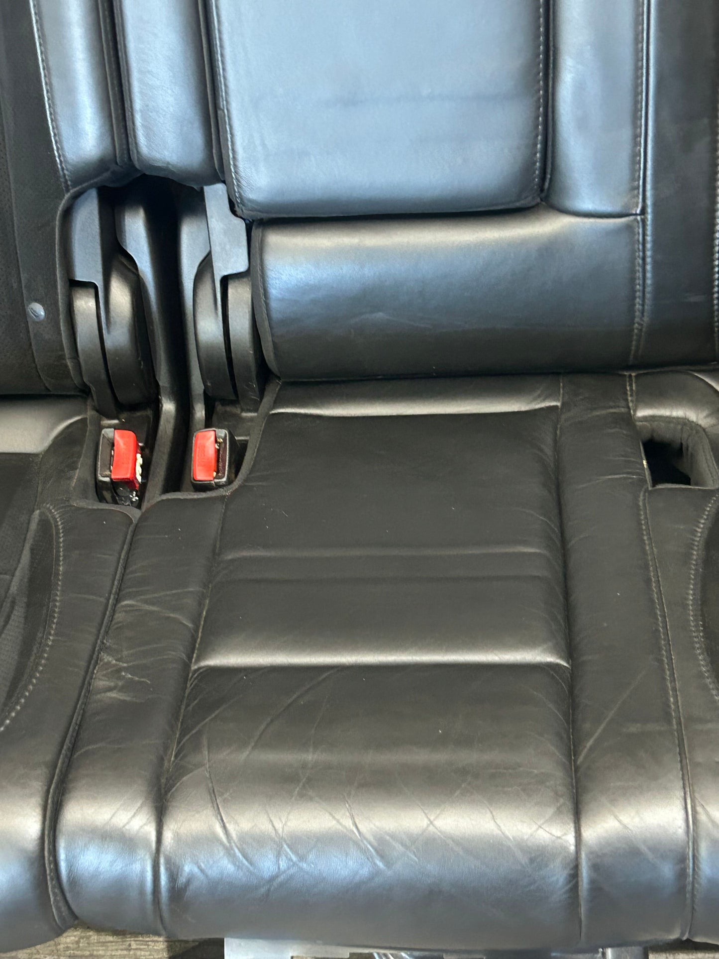 2011-2014 Jeep Grand Cherokee SRT Rear Seat Set Black Leather and Suede