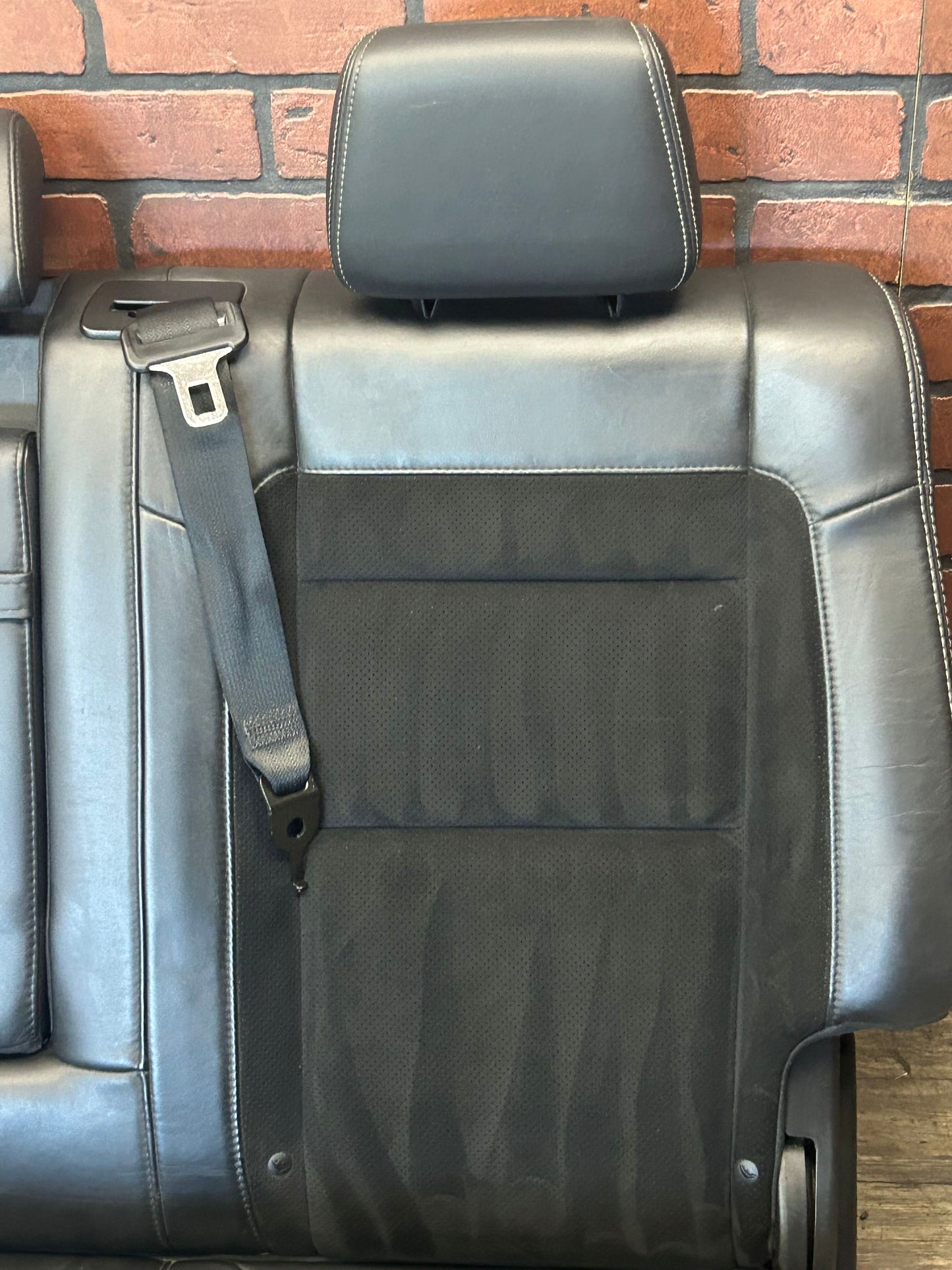 2011-2014 Jeep Grand Cherokee SRT Rear Seat Set Black Leather and Suede