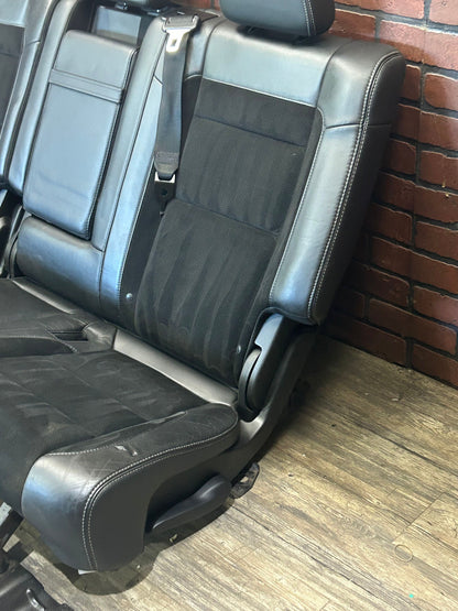 2011-2014 Jeep Grand Cherokee SRT Rear Seat Set Black Leather and Suede