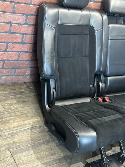 2011-2014 Jeep Grand Cherokee SRT Rear Seat Set Black Leather and Suede