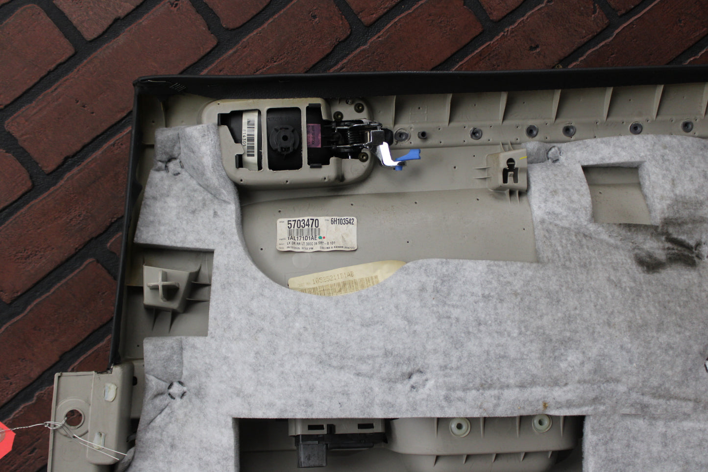 2005-2007 Chrysler 300C SRT-8 Rear Left Driver Door Trim Panel Card Beige OEM