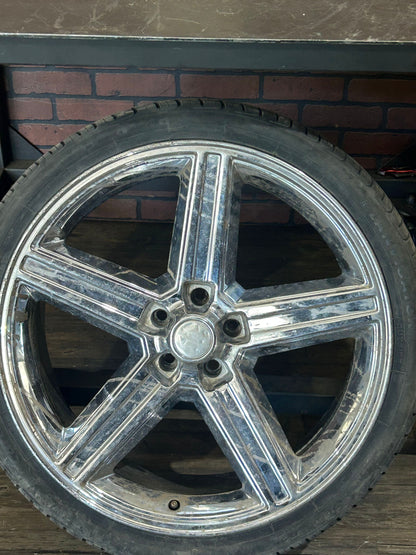 2006-2007 JEEP GRAND CHEROKEE SRT8 22x9 22" WHEEL RIM SILVER OEM