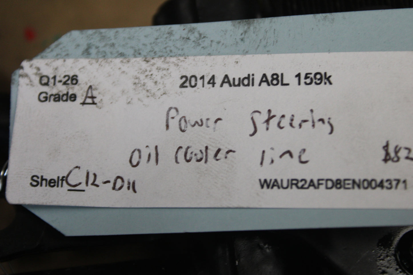 2013 - 2016 Audi A8 Quattro S8 Power Steering Oil Cooler W/ Line Assembly OEM