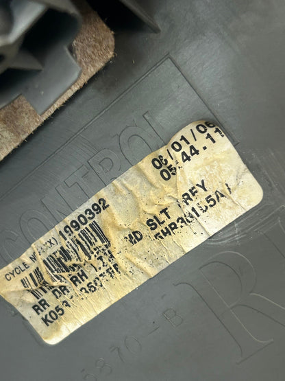2005-2007 Jeep Grand Cherokee SRT8 Rear Passenger RH Side Interior Door Panel