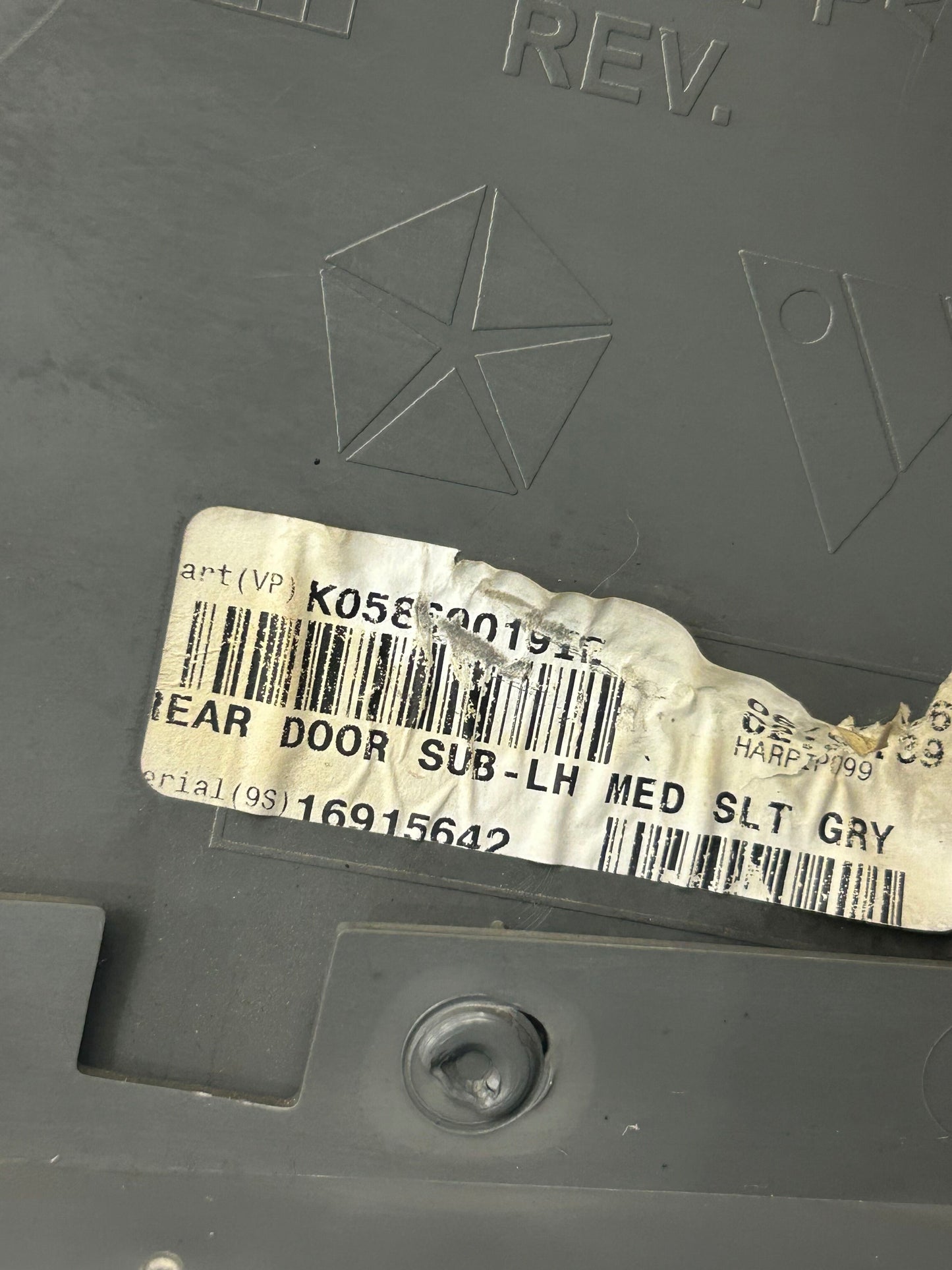 2005-2007 Jeep Grand Cherokee SRT8 Rear Driver Left Side Interior Door Panel