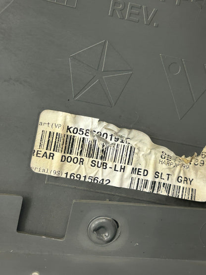 2005-2007 Jeep Grand Cherokee SRT8 Rear Driver Left Side Interior Door Panel