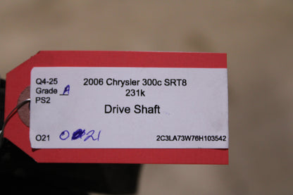 2005-08 Chrysler 300C Dodge Charger Magnum SRT-8 6.1L Prop Propeller Drive Shaft